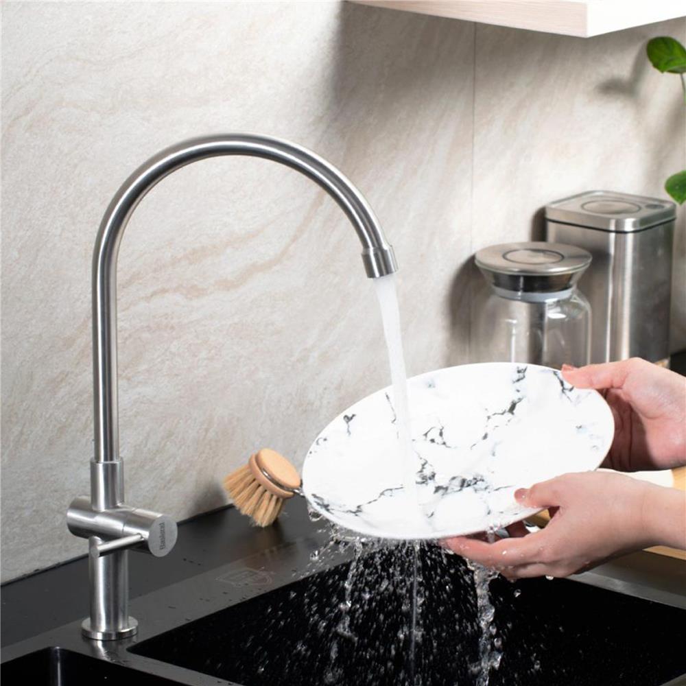 ก๊อกซิงค์เดี่ยวเคาน์เตอร์ RASLAND RA A11021-A892ST สีสเตนเลส