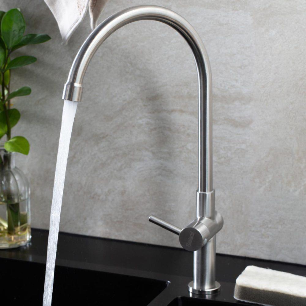 ก๊อกซิงค์เดี่ยวเคาน์เตอร์ RASLAND RA A11021-A892ST สีสเตนเลส