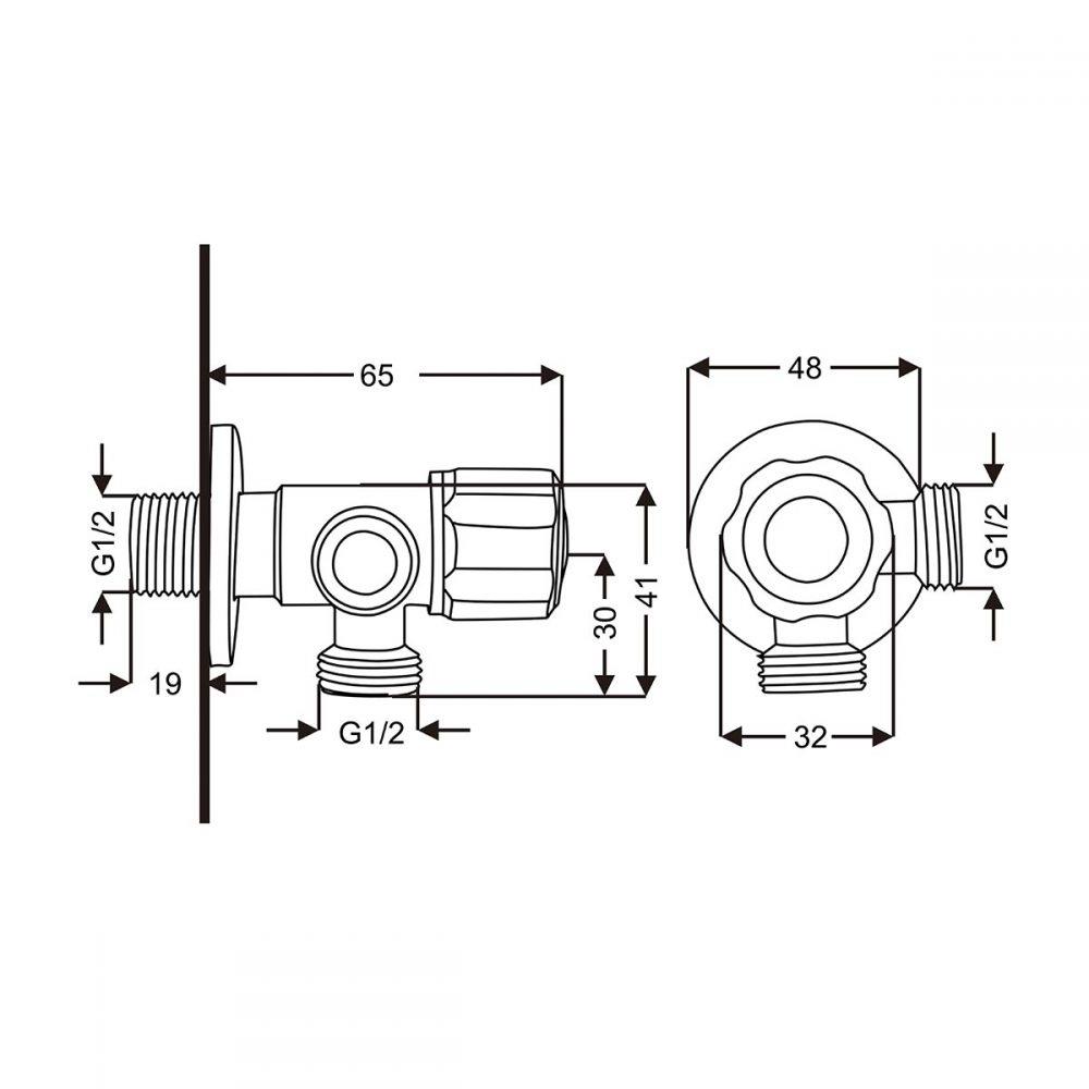 สต๊อปวาล์ว 2 ทาง RASLAND RA C322-C5566