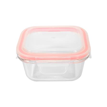 กล่องอาหารแก้วจัตุรัส 0.3 ลิตร KECH RUMI สีแดง_2