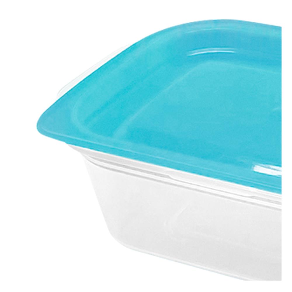 กล่องอาหารผืนผ้า KECH NICK 0.63 ลิตร สีเทอร์ควอยซ์ (แพ็ก 2 ชิ้น)