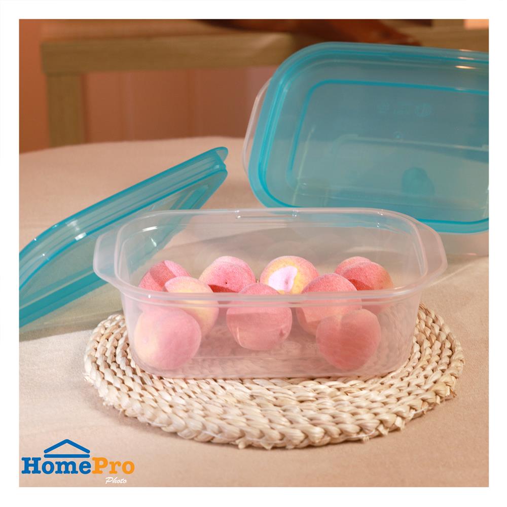 กล่องอาหารผืนผ้า KECH NICK 0.63 ลิตร สีเทอร์ควอยซ์ (แพ็ก 2 ชิ้น)