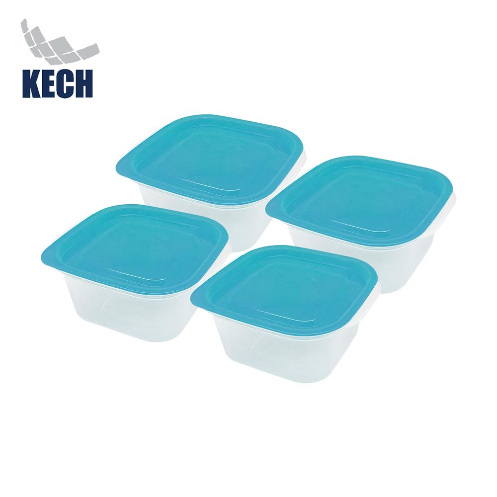 กล่องอาหารจัตุรัส KECH NICK 0.27 ลิตร สีเทอร์ควอยซ์ (แพ็ก 4 ชิ้น)_1