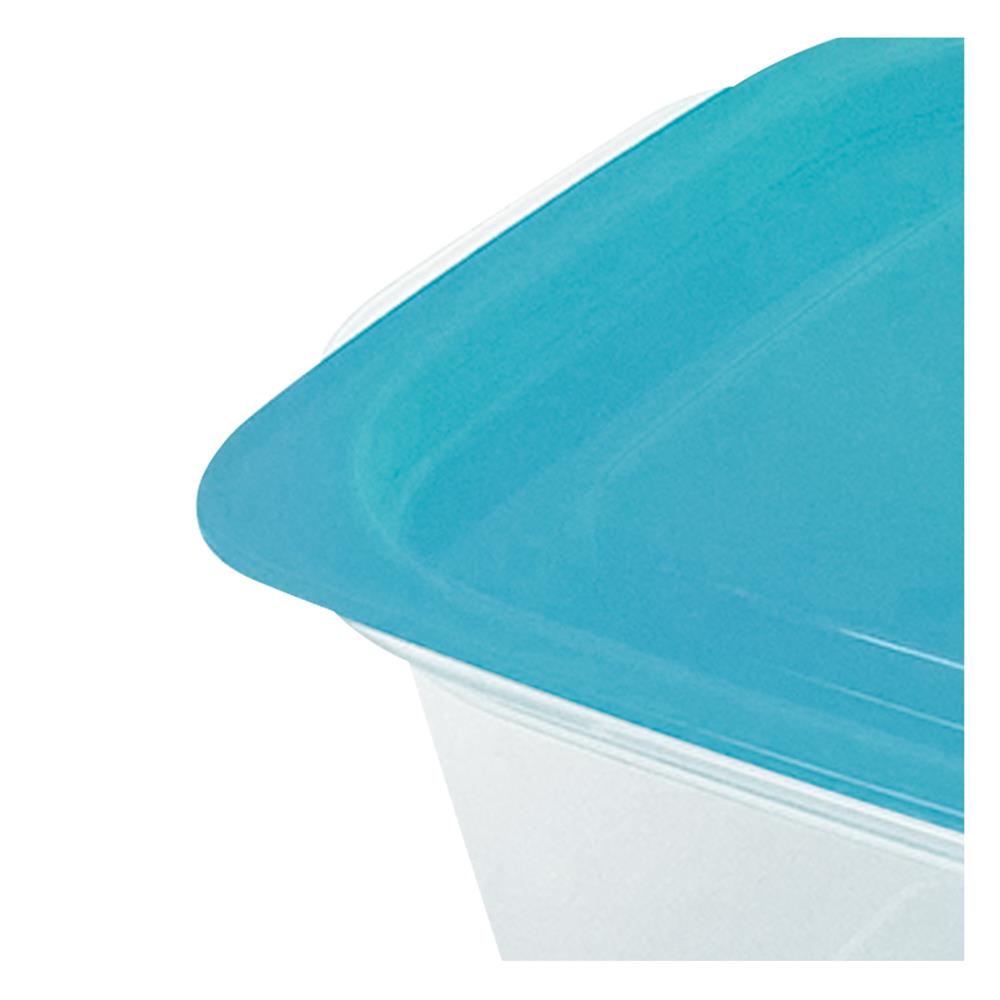 กล่องอาหารจัตุรัส KECH NICK 0.27 ลิตร สีเทอร์ควอยซ์ (แพ็ก 4 ชิ้น)