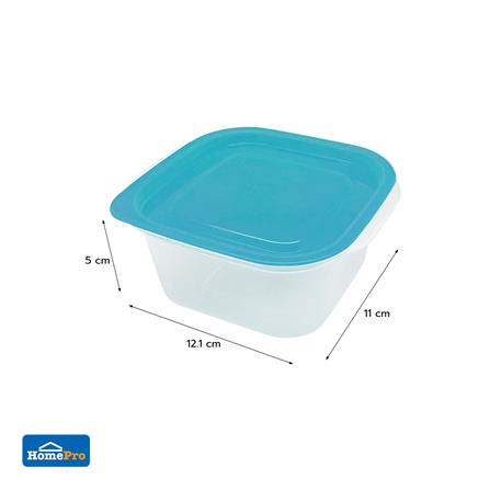 กล่องอาหารจัตุรัส KECH NICK 0.27 ลิตร สีเทอร์ควอยซ์ (แพ็ก 4 ชิ้น)_5