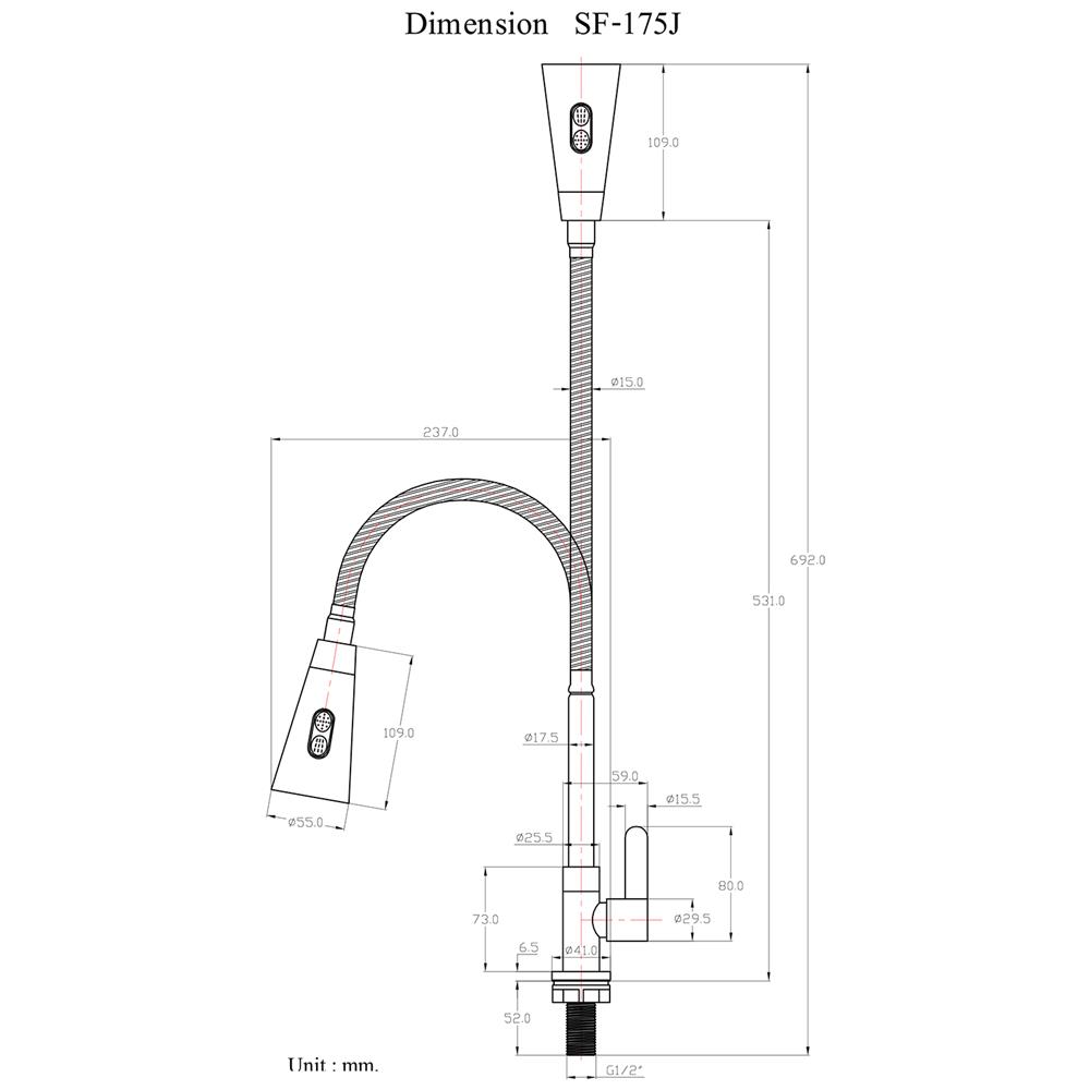 ก๊อกซิงค์เดี่ยวเคาน์เตอร์ HANG SF-175J