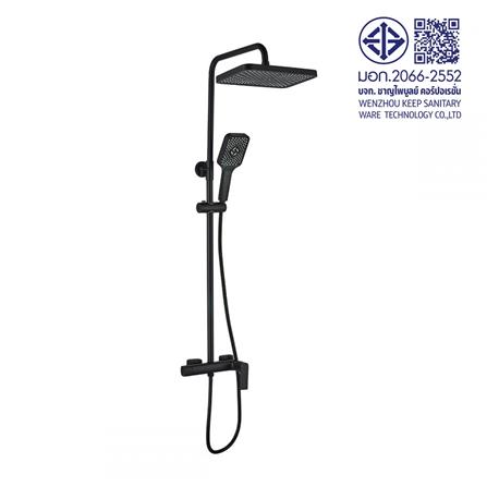 ฝักบัว RAIN SHOWER RASLAND RA F621-F66-BLK สีดำ_12