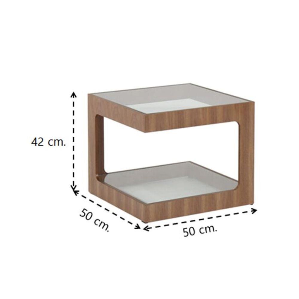 โต๊ะข้างเตียง SB FURNITURE ARTISTRY 50 ซม. สีไม้เข้ม