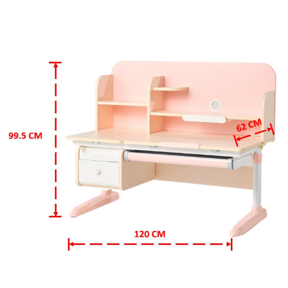 โต๊ะเขียนหนังสือปรับระดับ ERGOTREND KIDS 120 ซม. สีชมพู