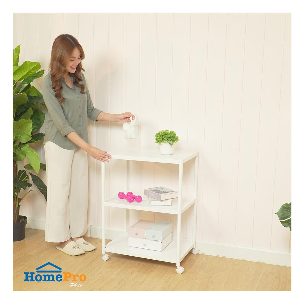 ชั้นวางของ 3 ชั้น STACKO BRISK 60X40X80 ซม. สีขาว