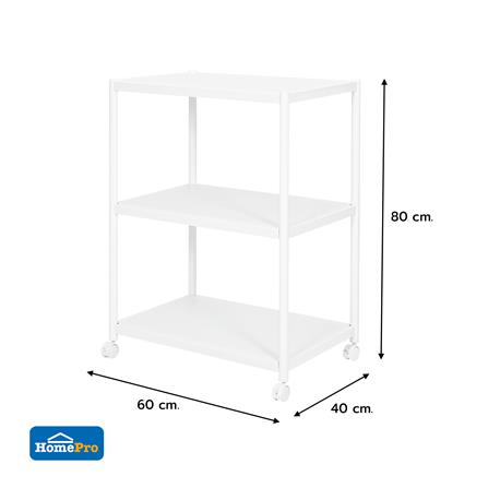 ชั้นวางของ 3 ชั้น STACKO BRISK 60X40X80 ซม. สีขาว_7