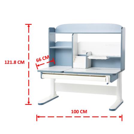 โต๊ะเขียนหนังสือปรับระดับ ERGOTREND KIDS 120 ซม. สีขาว/น้ำเงิน_9