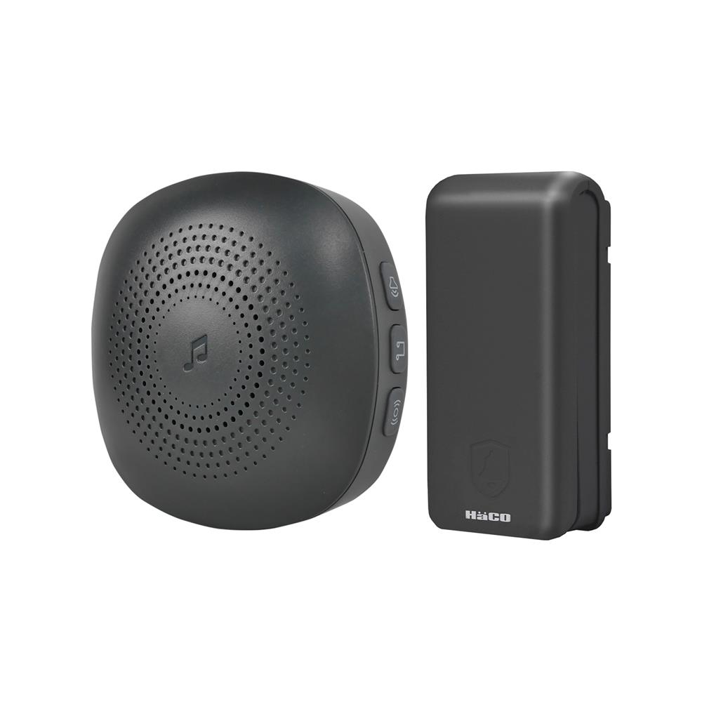 กระดิ่งไร้สาย KINETIC แบบเสียบปลั๊ก HACO HWD-K885 สีดำ