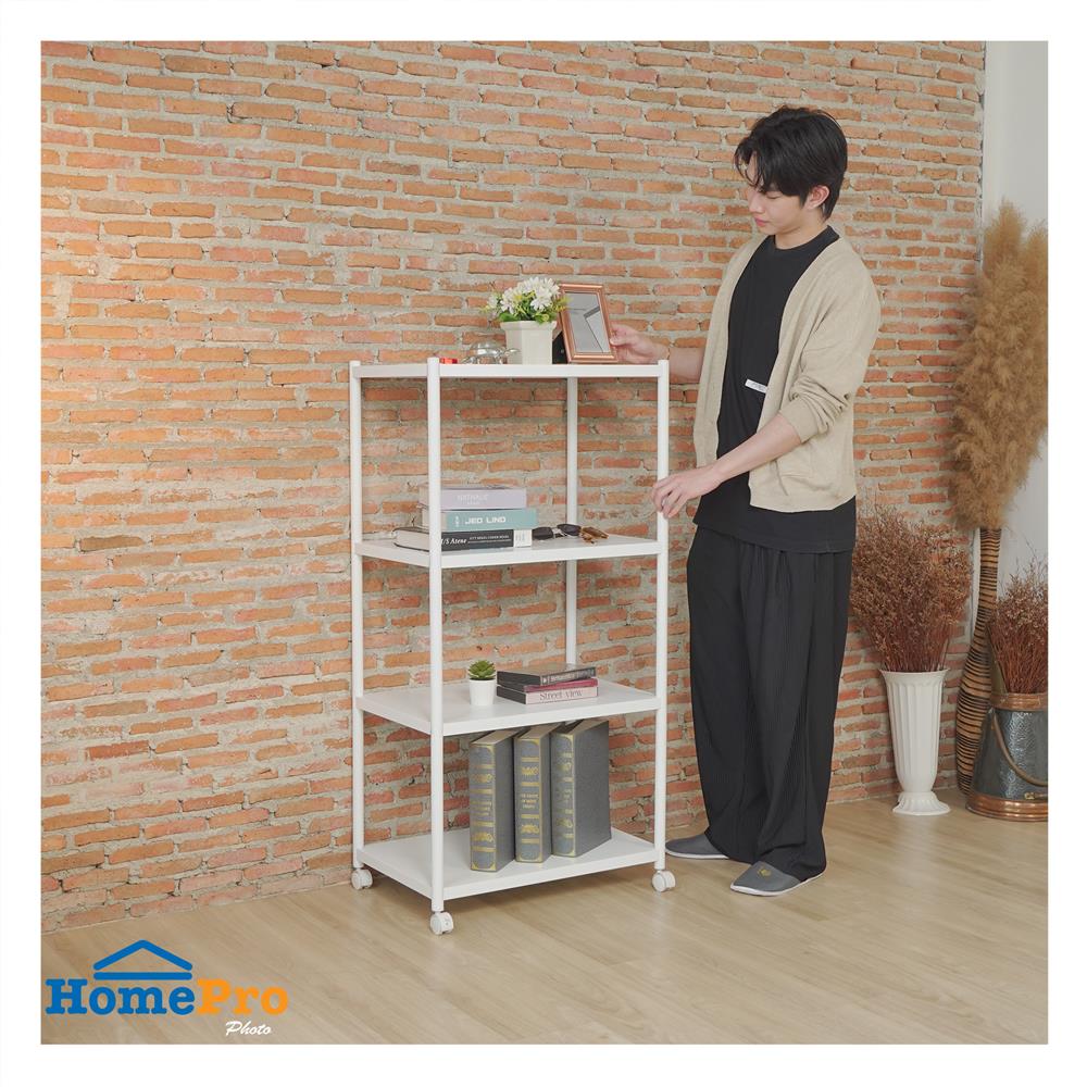 ชั้นวางของ 4 ชั้น STACKO BRISK 60X40X120 ซม. สีขาว