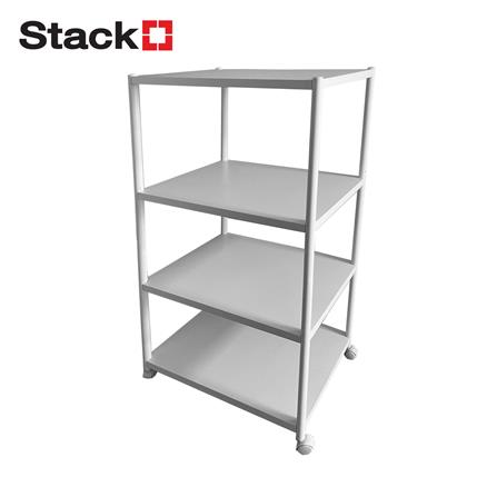 ชั้นวางของ 4 ชั้น STACKO BRISK 60X40X120 ซม. สีขาว_0