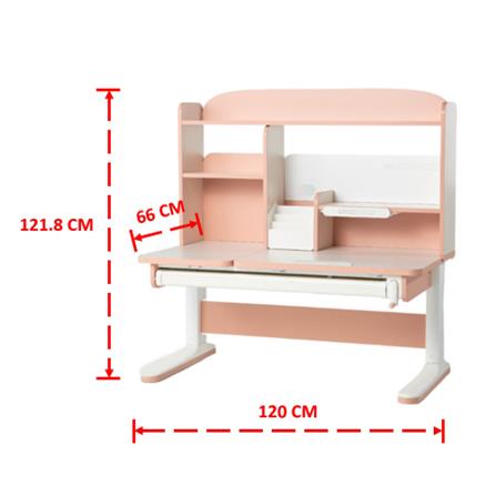 โต๊ะเขียนหนังสือปรับระดับ ERGOTREND KIDS 120 ซม. สีขาว/ชมพู_9