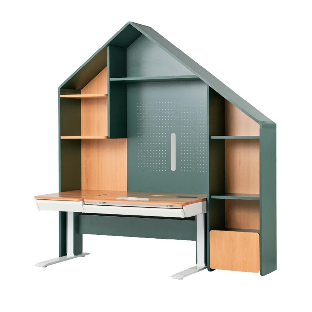 โต๊ะเขียนหนังสือปรับระดับไฟฟ้า ERGOTREND KIDS 162 ซม. สีเขียววินเทจ