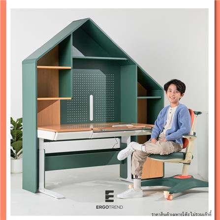 โต๊ะเขียนหนังสือปรับระดับไฟฟ้า ERGOTREND KIDS 162 ซม. สีเขียววินเทจ_2