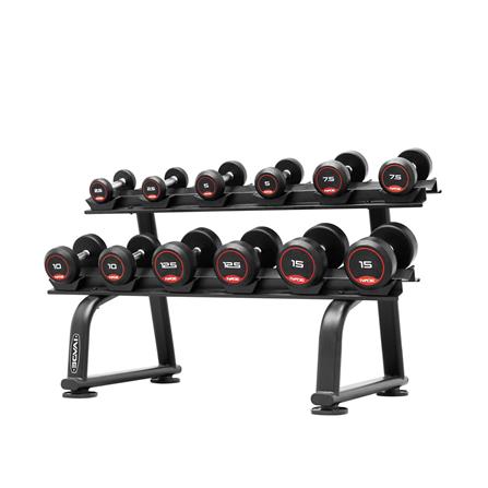 ชุดดัมเบล 6 คู่ พร้อมชั้นวาง IVADE 105 กก._0