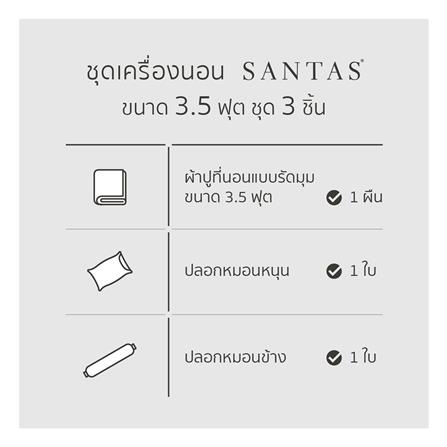 ชุดผ้าปูที่นอน 3.5 ฟุต (ชุด 3 ชิ้น) SANTAS TEXIMA สี FIKA BI_6