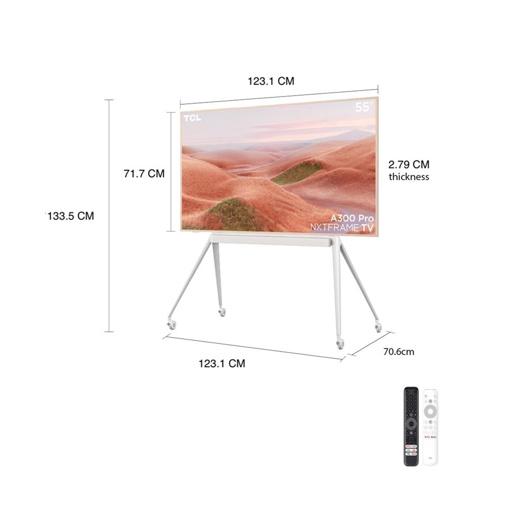 ทีวีแอลอีดี 55 นิ้ว TCL (4K, QLED, GOOGLE TV) NXTFRAME A300 PRO