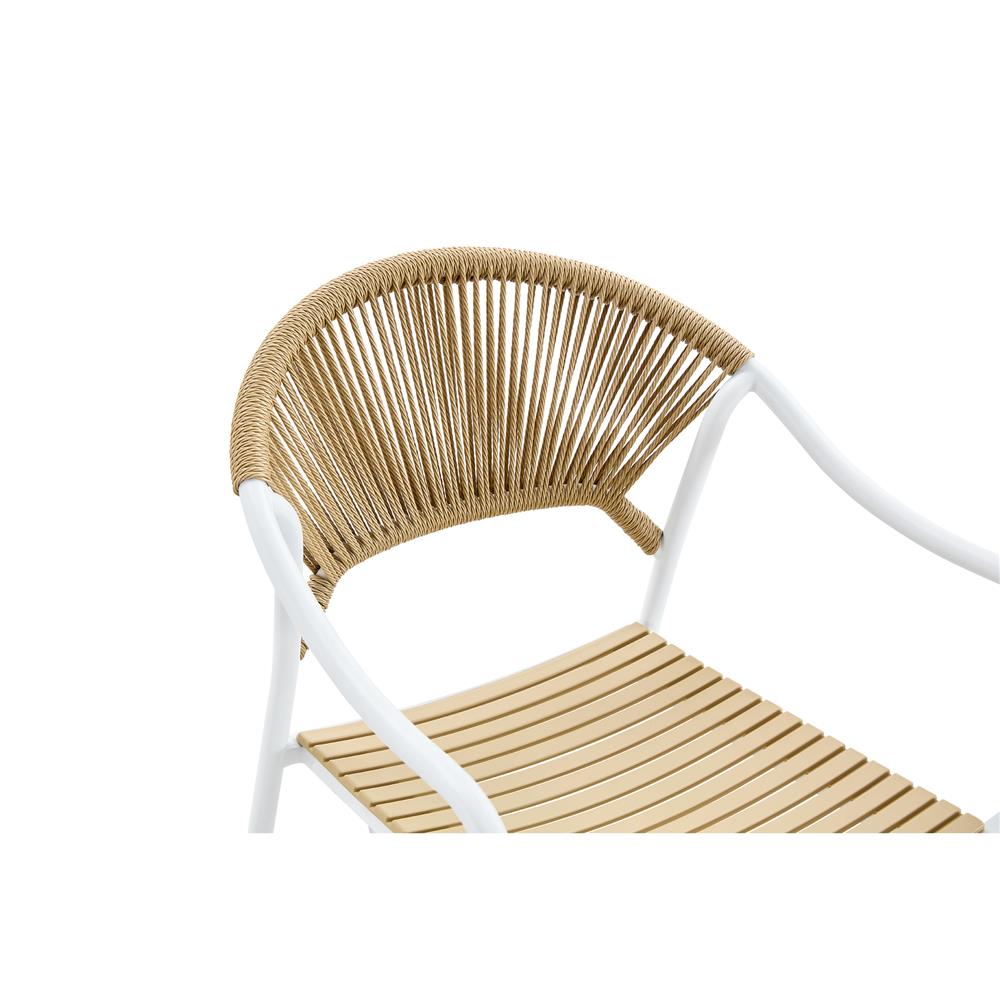 เก้าอี้สนาม SPRING ROPE สีขาว/น้ำตาล