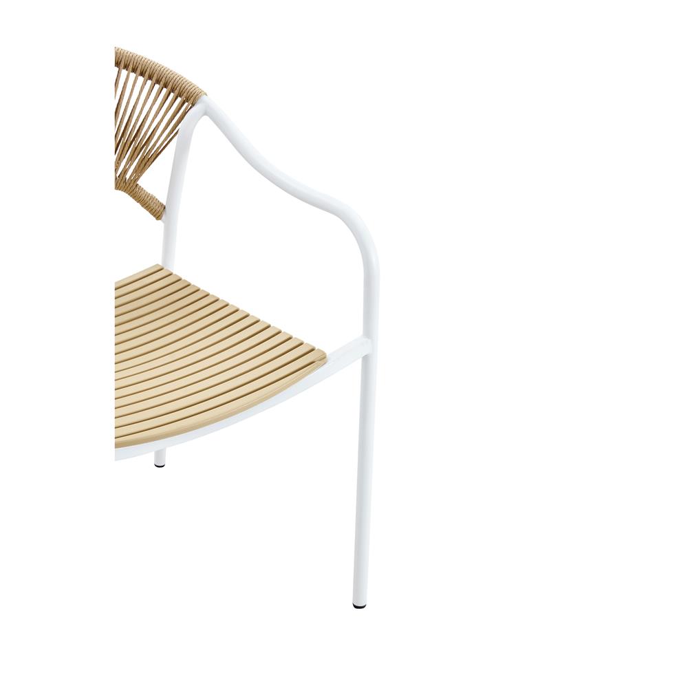 เก้าอี้สนาม SPRING ROPE สีขาว/น้ำตาล