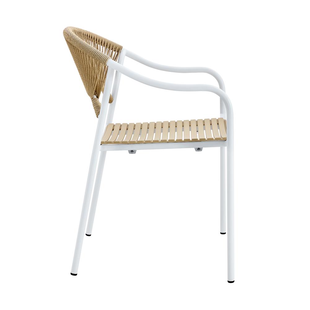 เก้าอี้สนาม SPRING ROPE สีขาว/น้ำตาล
