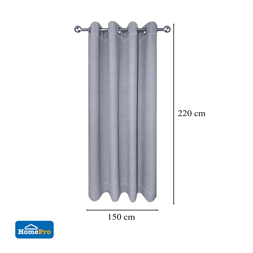ผ้าม่าน EYELET HOME LIVING STYLE RAFFY UV 150X220 ซม. สีเทา