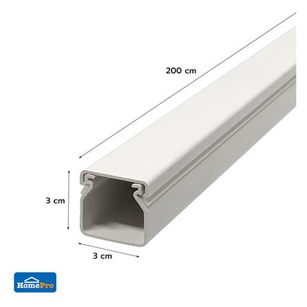 รางเก็บสายไฟวายเวย์ PVC ELECKTA 30X30 มม. 2 ม. สีขาว_3