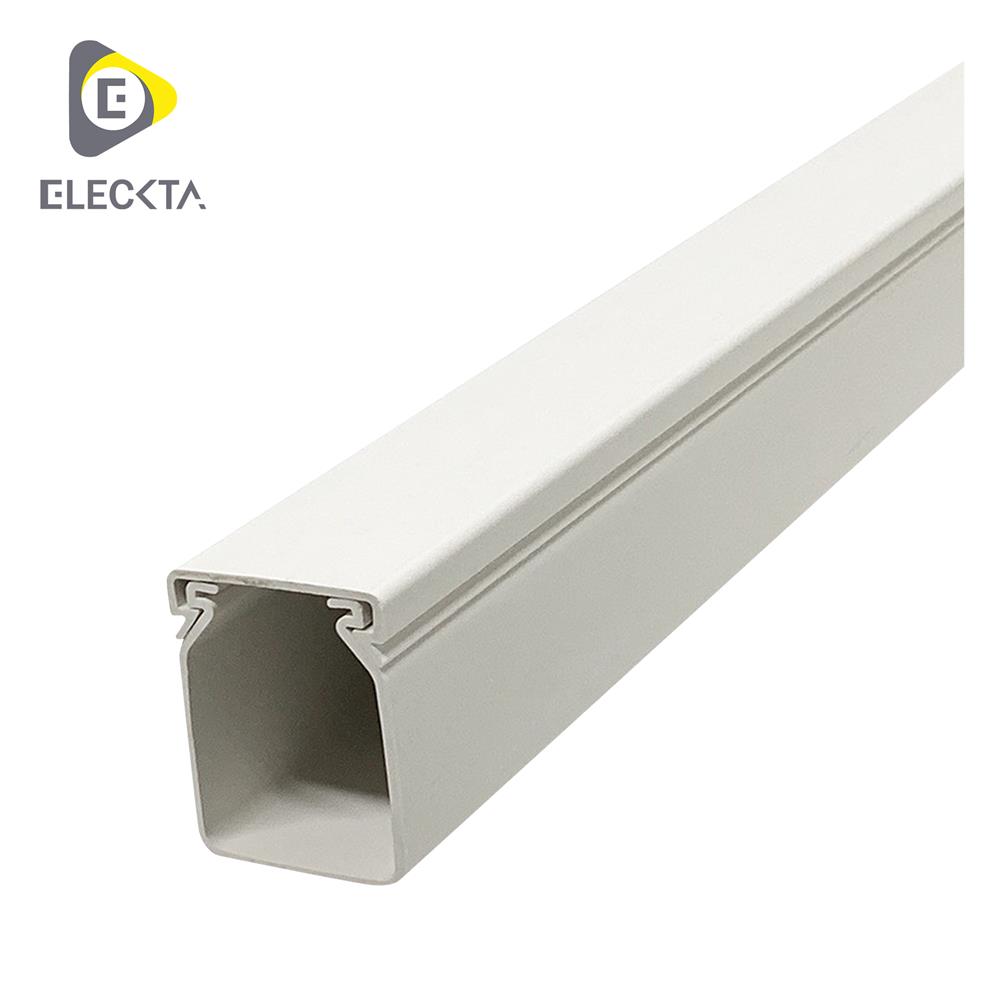 รางเก็บสายไฟวายเวย์ PVC ELECKTA 60X40 มม. 2 ม. สีขาว