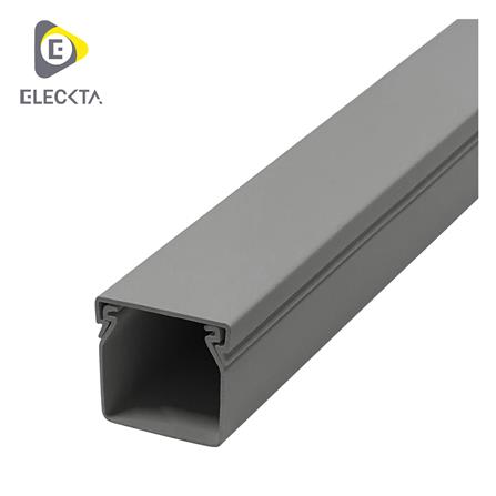 รางเก็บสายไฟวายเวย์ PVC ELECKTA 40X40 มม. 2 ม. สีเทา_0