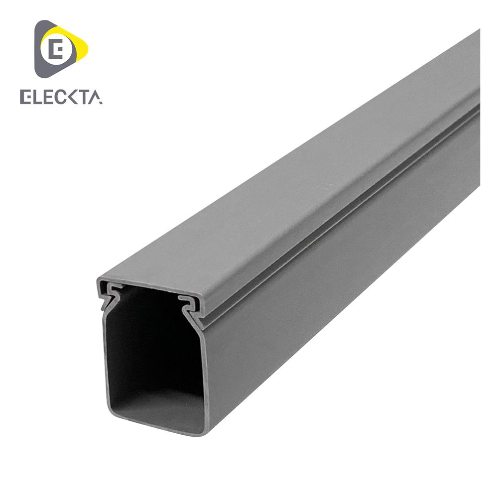 รางเก็บสายไฟวายเวย์ PVC ELECKTA 60X40 มม. 2 ม. สีเทา