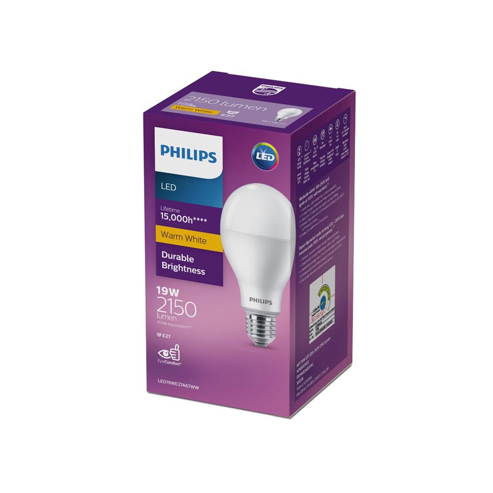 หลอด LED PHILIPS A67 19 วัตต์ WARM WHITE E27