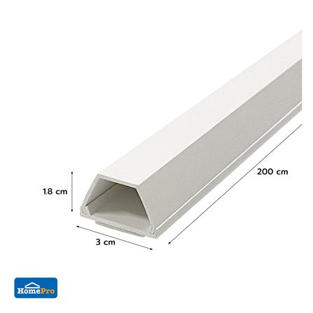 รางเดินสายไฟคางหมู ELECKTA 18X30 มม. 2 ม. สีขาว_3
