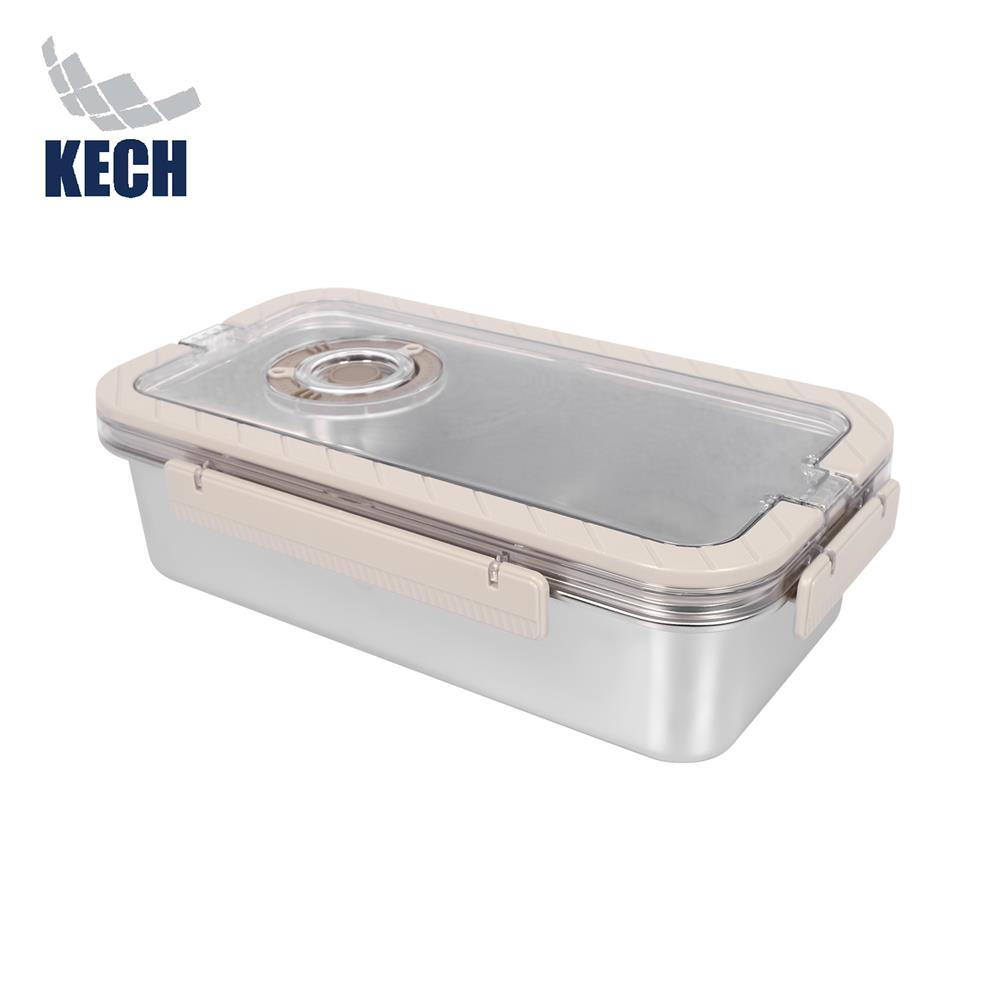 กล่องอาหารสเตนเลส มีหู 3.6 ลิตร KECH MERCURY สีเบจ_0