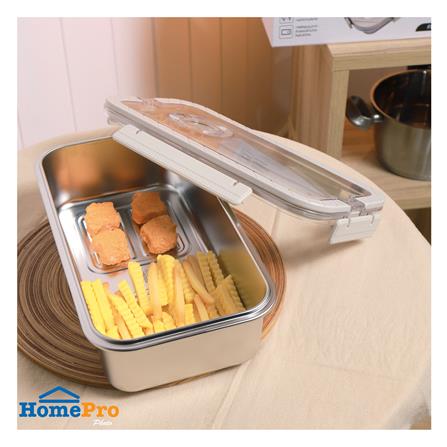 กล่องอาหารสเตนเลส มีหู 3.6 ลิตร KECH MERCURY สีเบจ_6