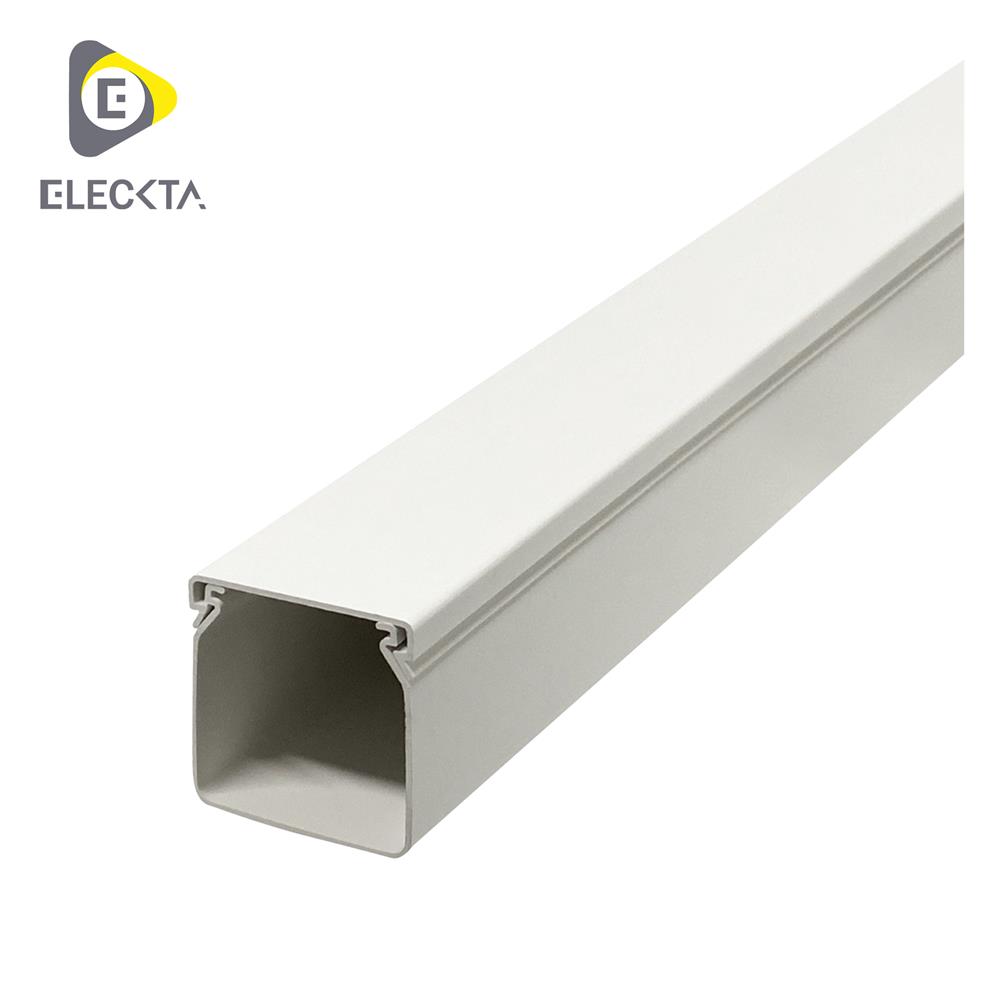 รางเก็บสายไฟวายเวย์ PVC ELECKTA 60X60 มม. 2 ม. สีขาว