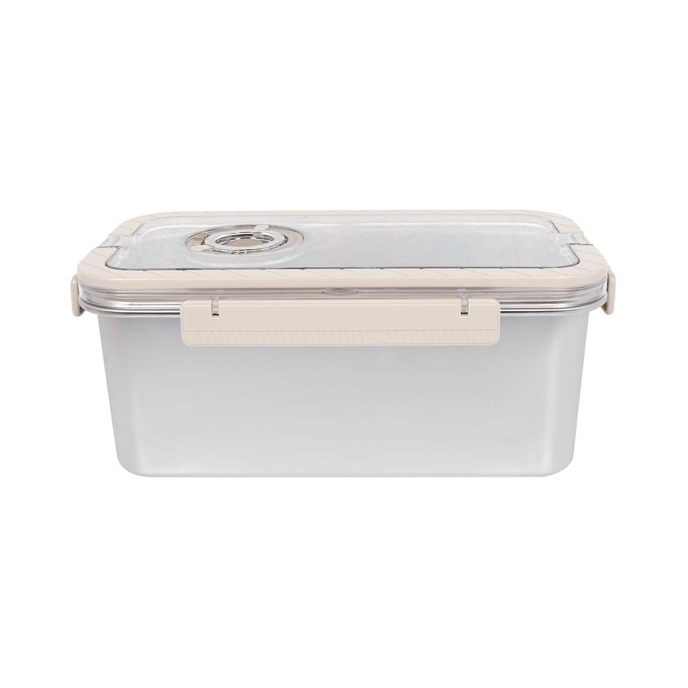 กล่องอาหารสเตนเลส มีหู 5.8 ลิตร KECH MERCURY สีเบจ