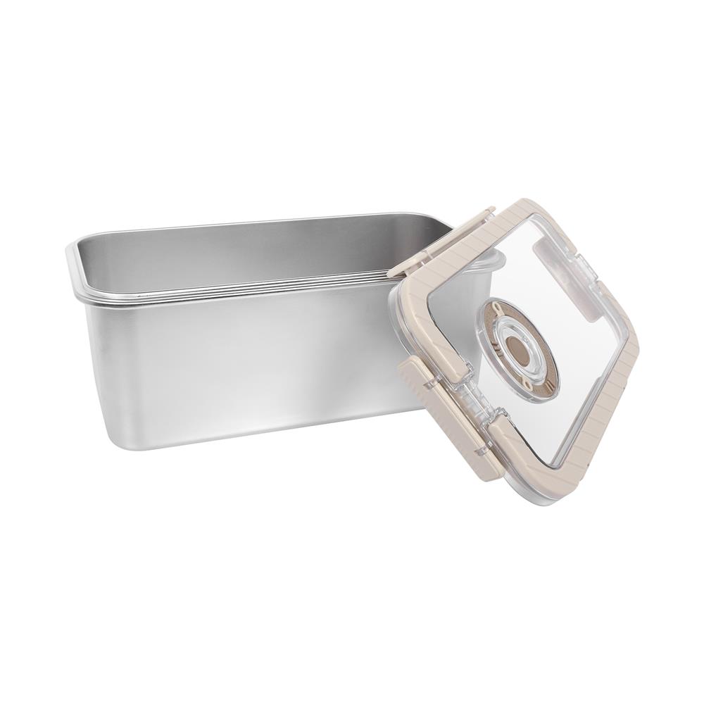 กล่องอาหารสเตนเลส มีหู 5.8 ลิตร KECH MERCURY สีเบจ