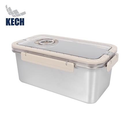 กล่องอาหารสเตนเลส มีหู 5.8 ลิตร KECH MERCURY สีเบจ_0