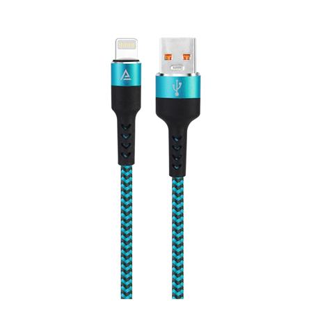 สายชาร์จ USB-A TO LIGHTNING ASAKI A-2071 1.5 เมตร สีฟ้า_0