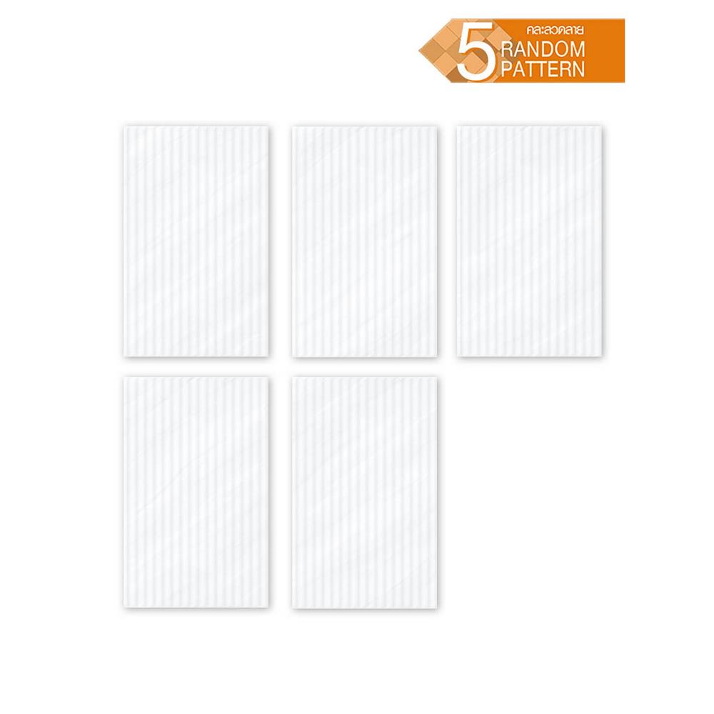 กระเบื้องผนัง 10x16 นิ้ว COTTO อริสตัน เดคโค่ ขาว PM 1 ตร.ม.