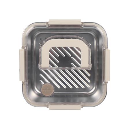 กล่องอาหารสเตนเลส มีหู 2.3 ลิตร KECH MERCURY สีเบจ_3