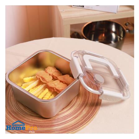 กล่องอาหารสเตนเลส มีหู 1.6 ลิตร KECH MERCURY สีเบจ_5