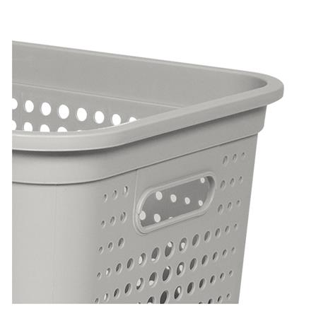 ตะกร้าผ้าเหลี่ยม PLIM BUBBLE SIZE L สีเทา_3