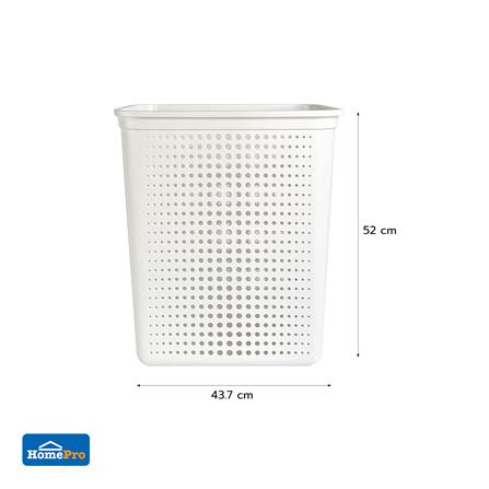 ตะกร้าผ้าเหลี่ยม PLIM BUBBLE SIZE L สีขาว_6