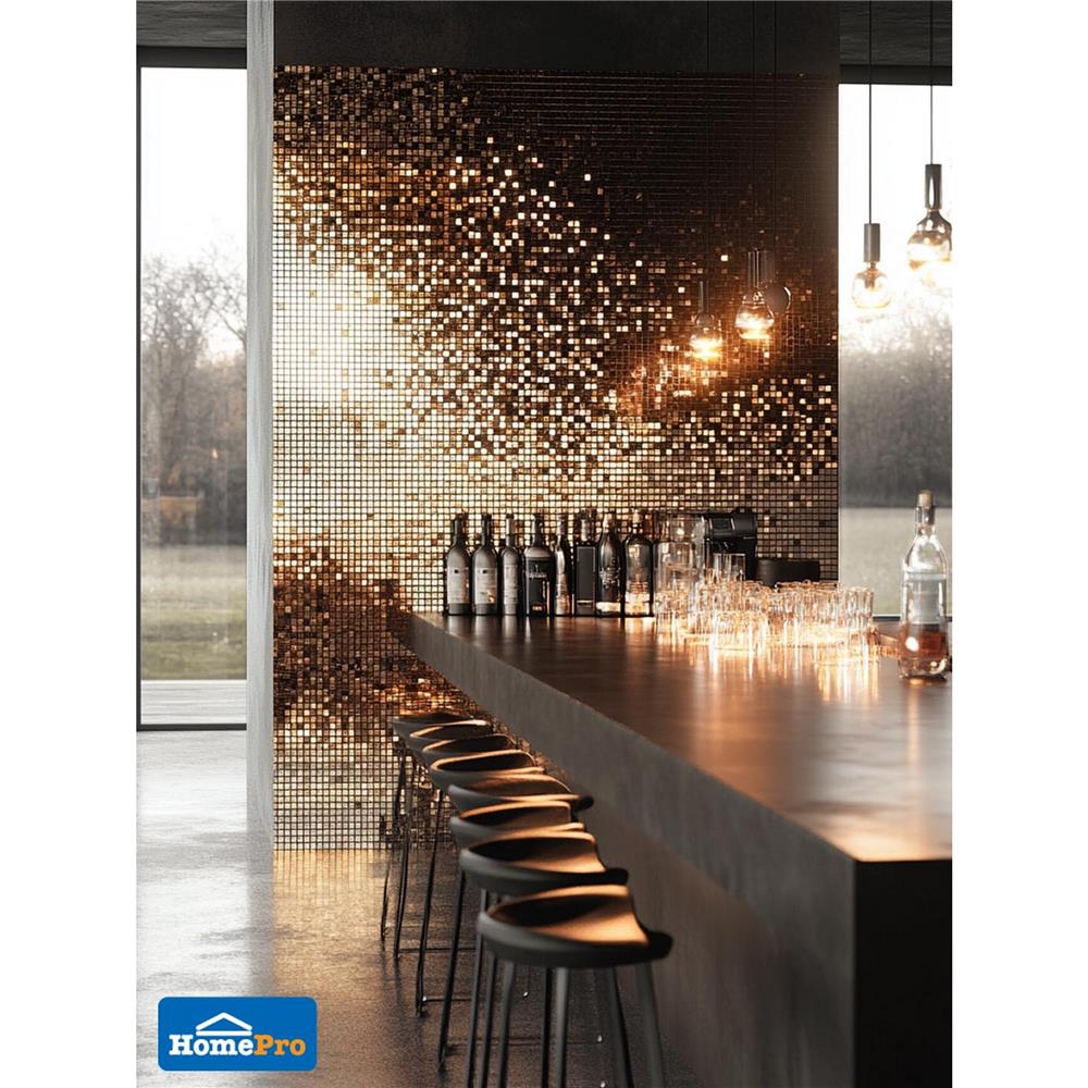 โมเสคแก้ว 30x30 ซม. TARA HPR-258 ริโก โกลด์