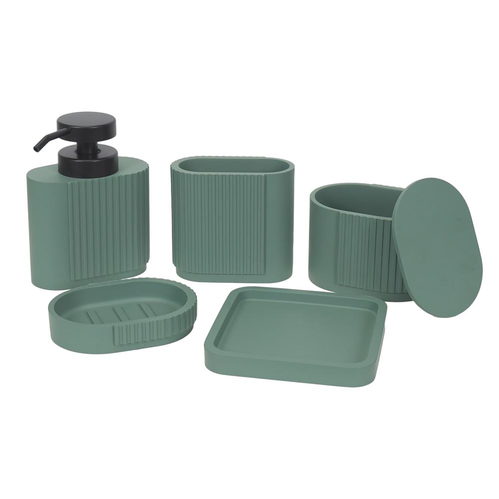 ชุดกระปุกห้องน้ำเรซิ่น MOYA KE2118T