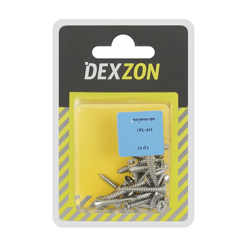 สกรูเกลียวปล่อย TF DEXZON 6x1 นิ้ว 25 ชิ้น